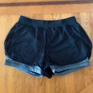 GK Performance Grey Heather & Black Mesh Overlay Shorts